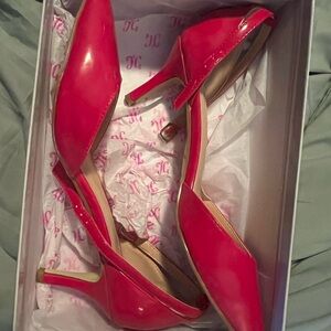Journee Collection Red Strap Heels size 8